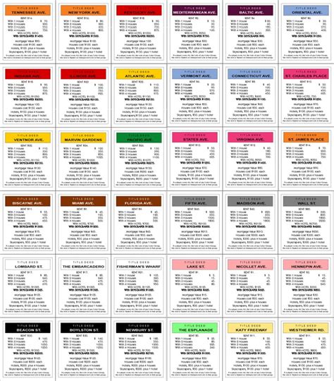 all monopoly cards|free printable monopoly chance cards.